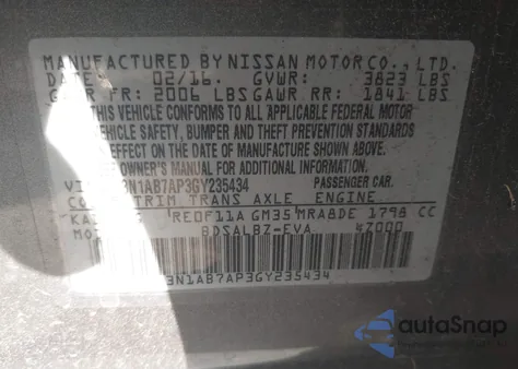 2016 Nissan Sentra S from USA, damaged, VIN 3N1AB7AP3GY235434